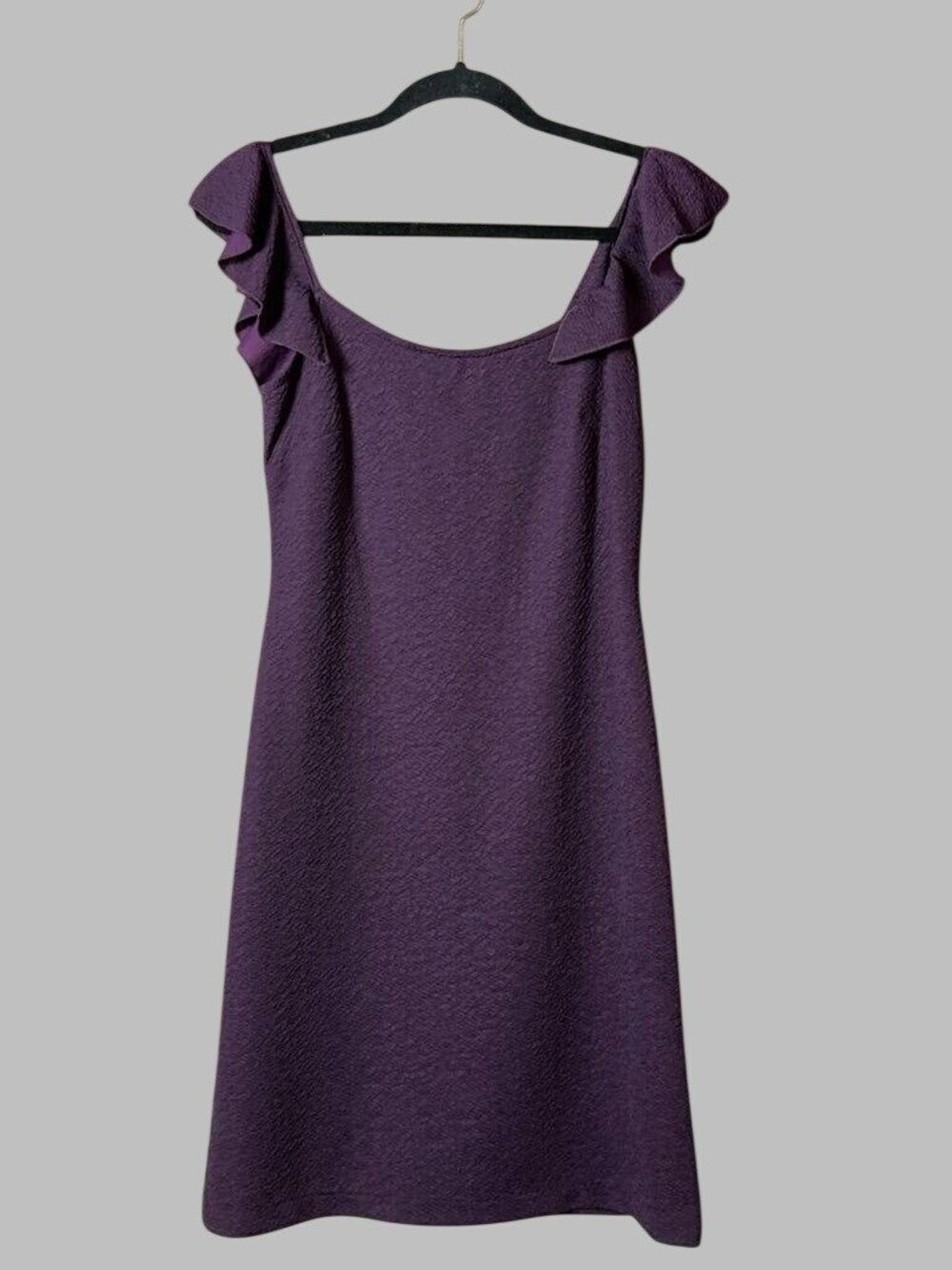 Vintage 90s Purple Ruffle Mini Dress 5/6 Whimsigoth Fairycore Made USA